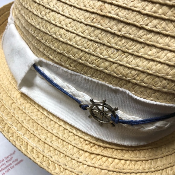 Beautiful tropical boat cap paper fisherman’s hat one size excellent condition - Picture 2 of 13